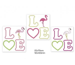 Stickdatei - Love Flamingo